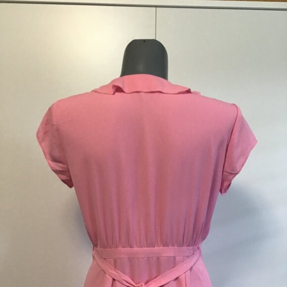 Aritzia Sunday Best Savoy Wrap Dress in Gemini Pink Size 8 - Picture 5 of 11